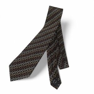 Jos. A. Bank 100% Silk Geometric Pattern Tie Black